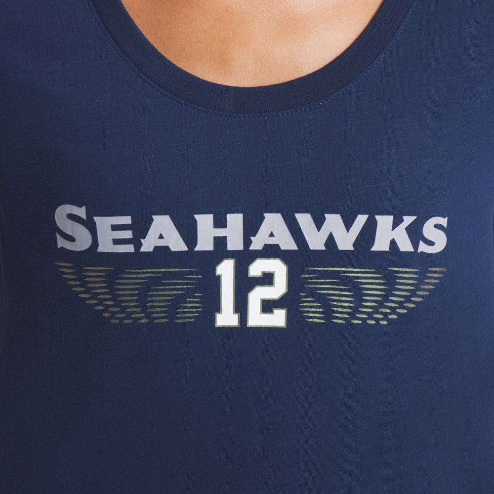 Nike Seattle Seahawks Women's 2025 Rivalries Collection Slub Dri-FIT T-Shirt College Navy