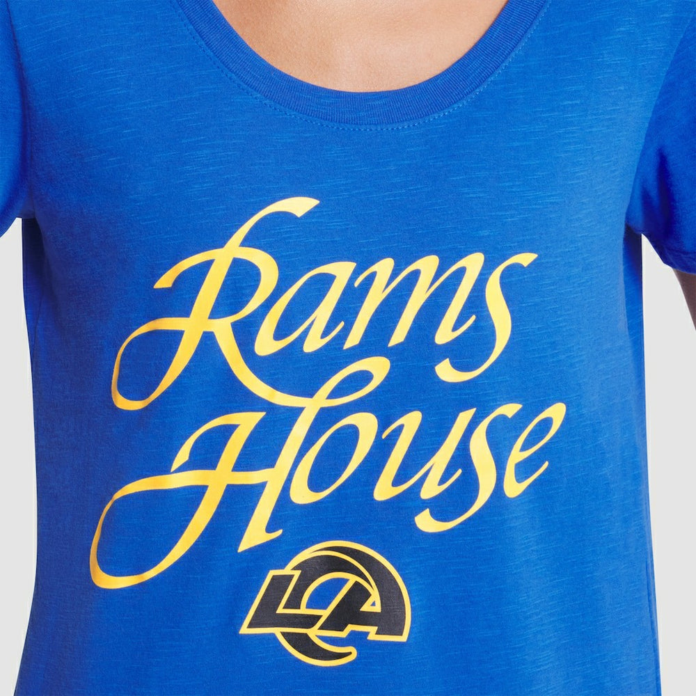 Nike Los Angeles Rams Women's 2025 Rivalries Collection Slub Dri-FIT T-Shirt Royal