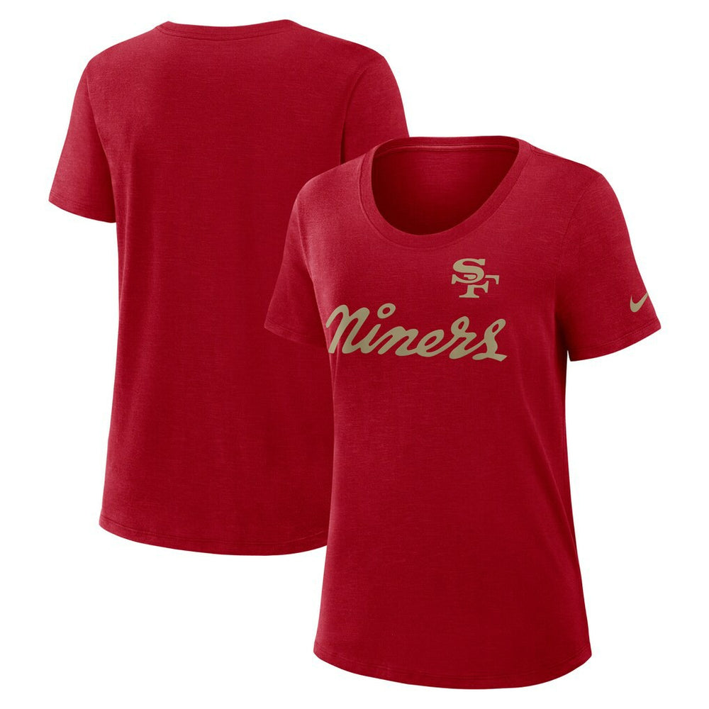 Nike San Francisco 49ers Women's 2025 Rivalries Collection Slub Dri-FIT T-Shirt Scarlet