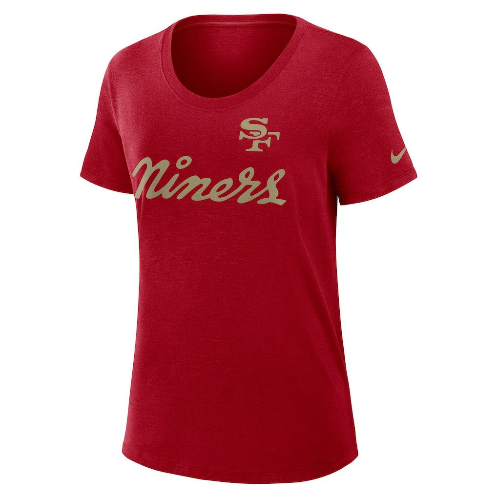 Nike San Francisco 49ers Women's 2025 Rivalries Collection Slub Dri-FIT T-Shirt Scarlet
