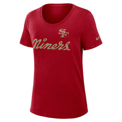 Nike San Francisco 49ers Women's 2025 Rivalries Collection Slub Dri-FIT T-Shirt Scarlet