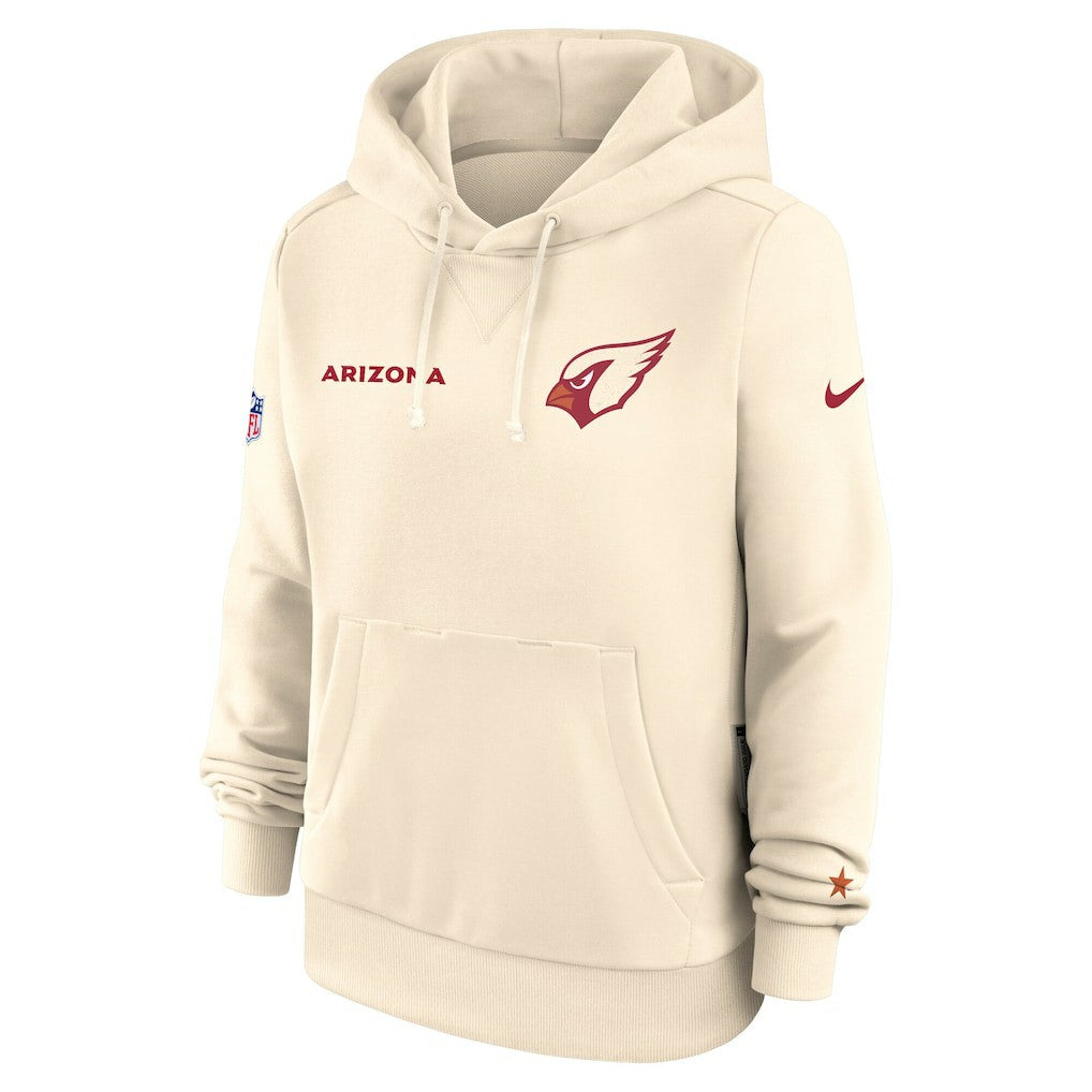 Nike Arizona Cardinals Women's 2025 Rivalries Collection Standard Issue Sideline Dri-FIT Hoodie Natural