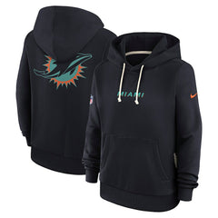 Nike Miami Dolphins Women's 2025 Rivalries Collection Standard Issue Sideline Dri-FIT Hoodie Pitch Blue