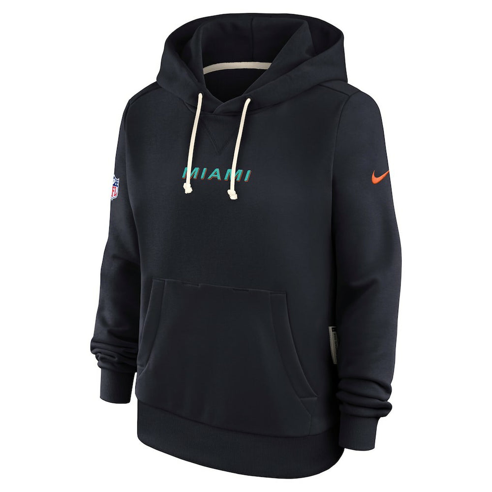 Nike Miami Dolphins Women's 2025 Rivalries Collection Standard Issue Sideline Dri-FIT Hoodie Pitch Blue