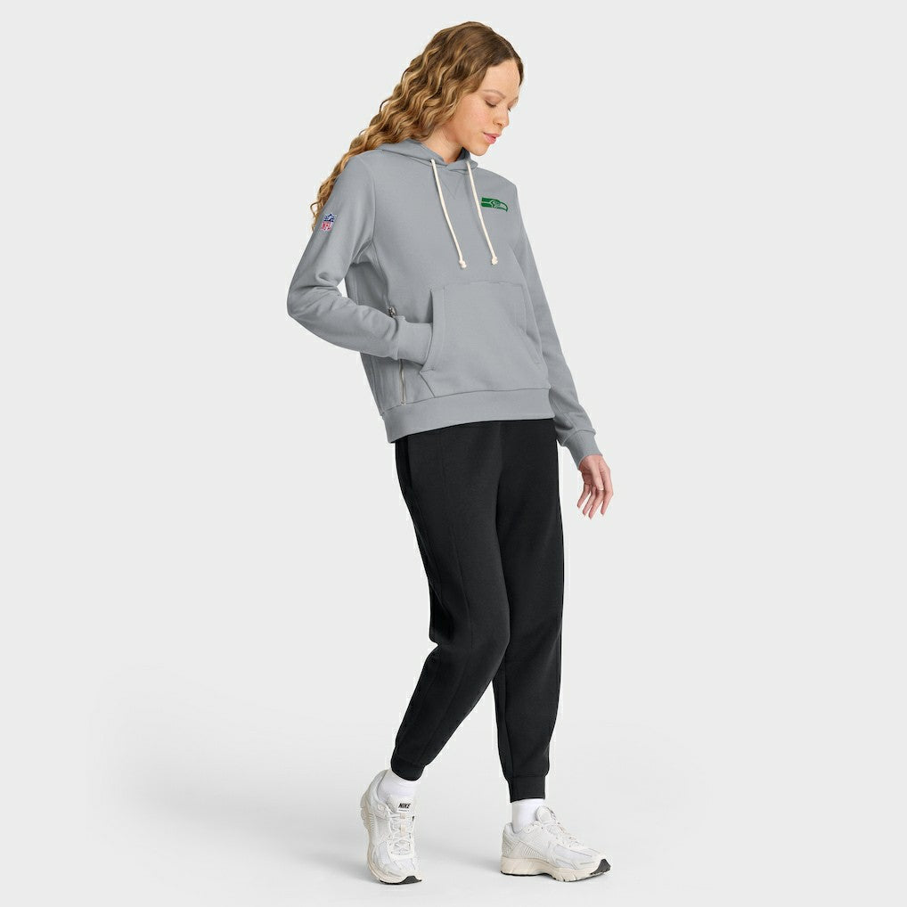 Nike Seattle Seahawks Women's 2025 Rivalries Collection Standard Issue Sideline Dri-FIT Hoodie Wolf Gray