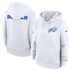 Nike Buffalo Bills Women's 2025 Rivalries Collection Standard Issue Sideline Dri-FIT Hoodie White