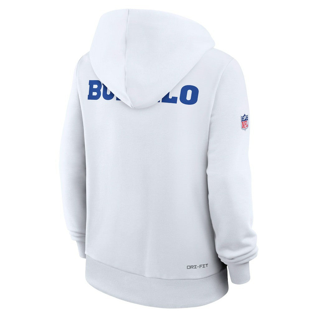 Nike Buffalo Bills Women's 2025 Rivalries Collection Standard Issue Sideline Dri-FIT Hoodie White