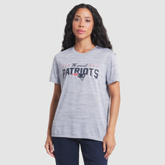 Nike New England Patriots Women's 2025 Rivalries Collection Sideline Velocity Dri-FIT T-Shirt Silver