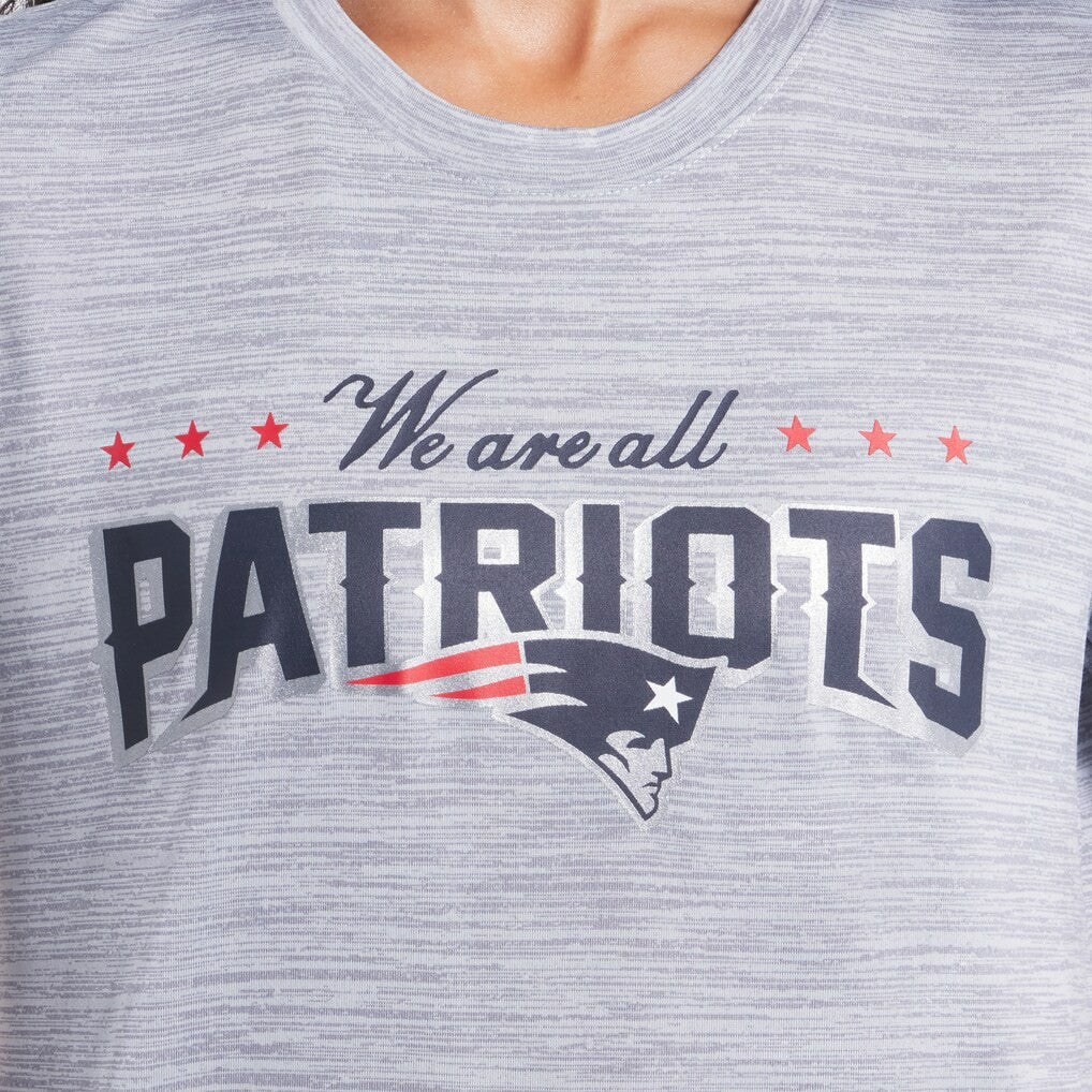 Nike New England Patriots Women's 2025 Rivalries Collection Sideline Velocity Dri-FIT T-Shirt Silver