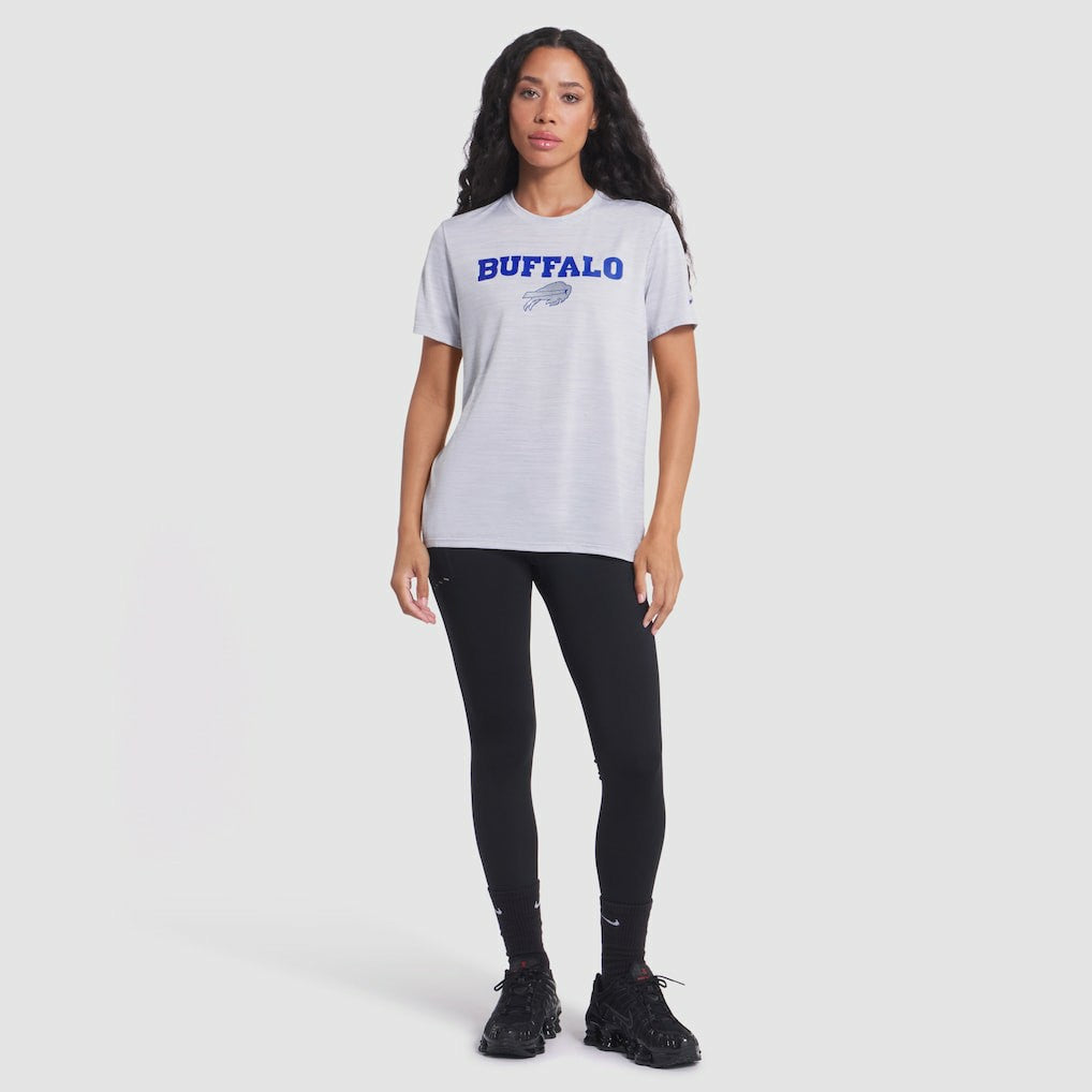 Nike Buffalo Bills Women's 2025 Rivalries Collection Sideline Velocity Dri-FIT T-Shirt White