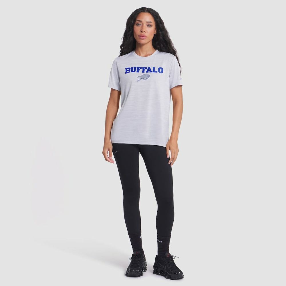 Nike Buffalo Bills Women's 2025 Rivalries Collection Sideline Velocity Dri-FIT T-Shirt White