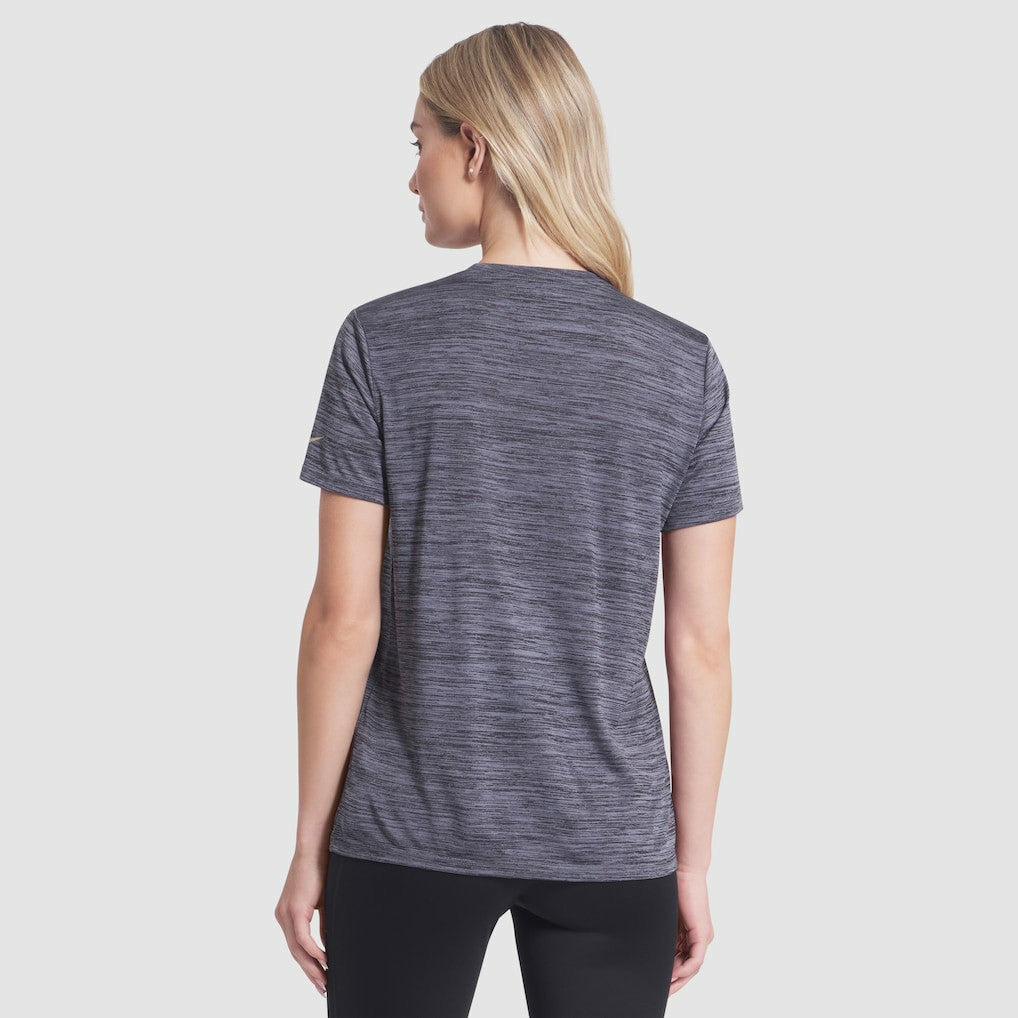 Nike San Francisco 49ers Women's 2025 Rivalries Collection Sideline Velocity Dri-FIT T-Shirt Heather Charcoal