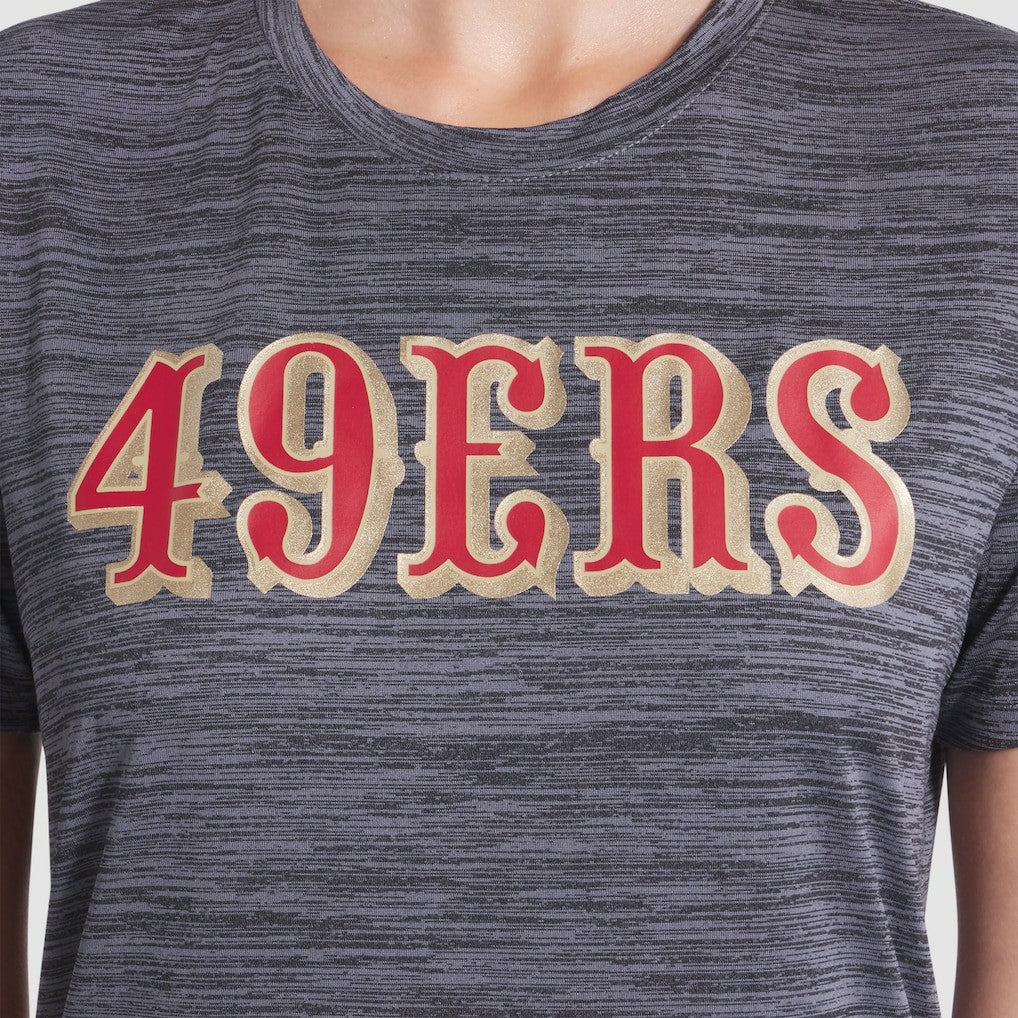 Nike San Francisco 49ers Women's 2025 Rivalries Collection Sideline Velocity Dri-FIT T-Shirt Heather Charcoal