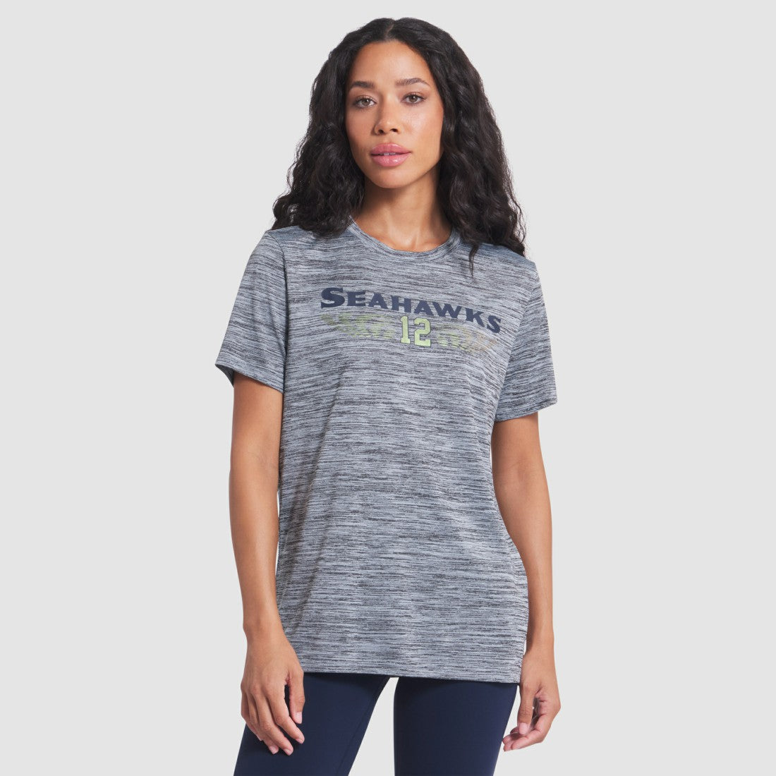 Nike Seattle Seahawks Women's 2025 Rivalries Collection Sideline Velocity Dri-FIT T-Shirt Wolf Gray