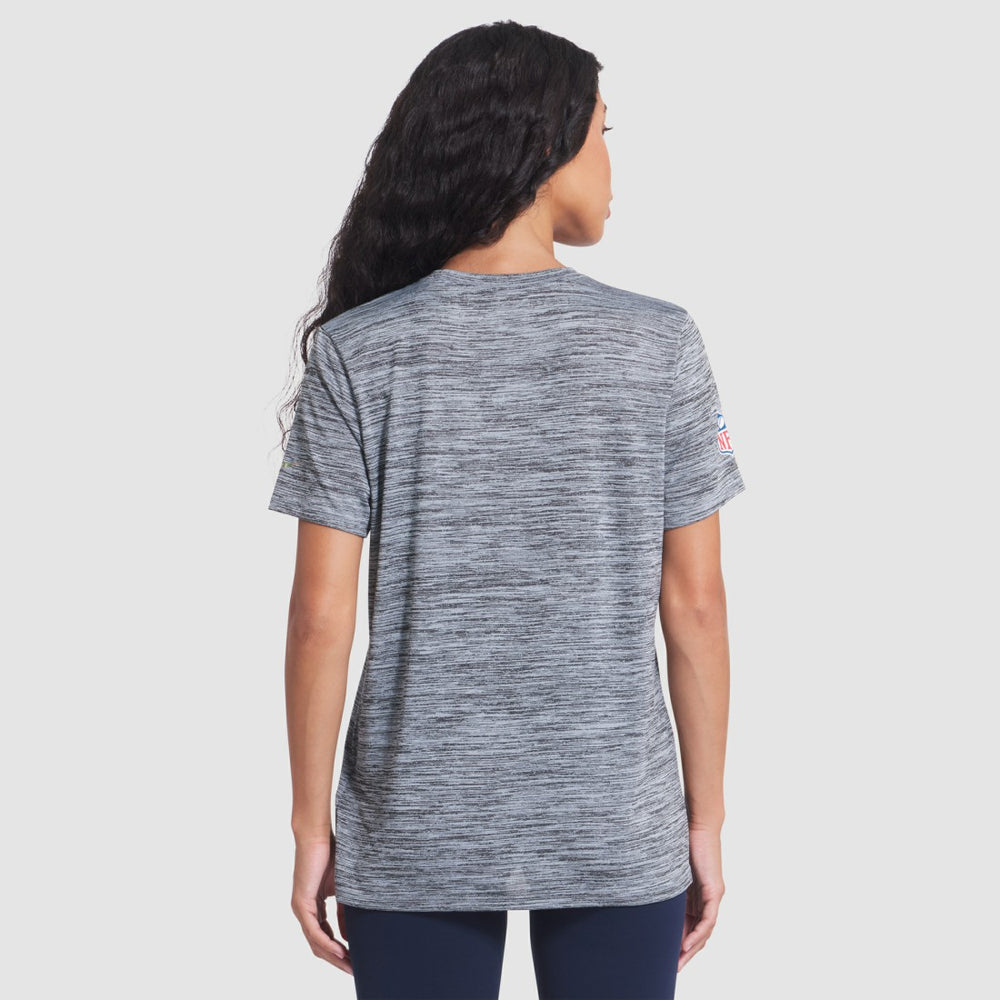 Nike Seattle Seahawks Women's 2025 Rivalries Collection Sideline Velocity Dri-FIT T-Shirt Wolf Gray