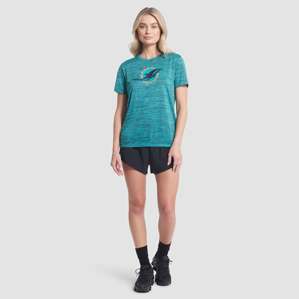 Nike Miami Dolphins Women's 2025 Rivalries Collection Sideline Velocity Dri-FIT T-Shirt Turbo Green