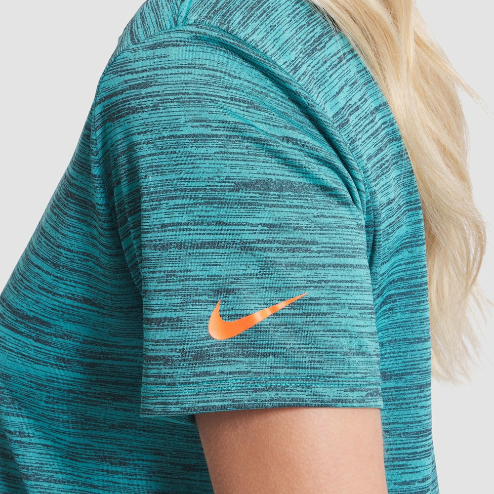 Nike Miami Dolphins Women's 2025 Rivalries Collection Sideline Velocity Dri-FIT T-Shirt Turbo Green
