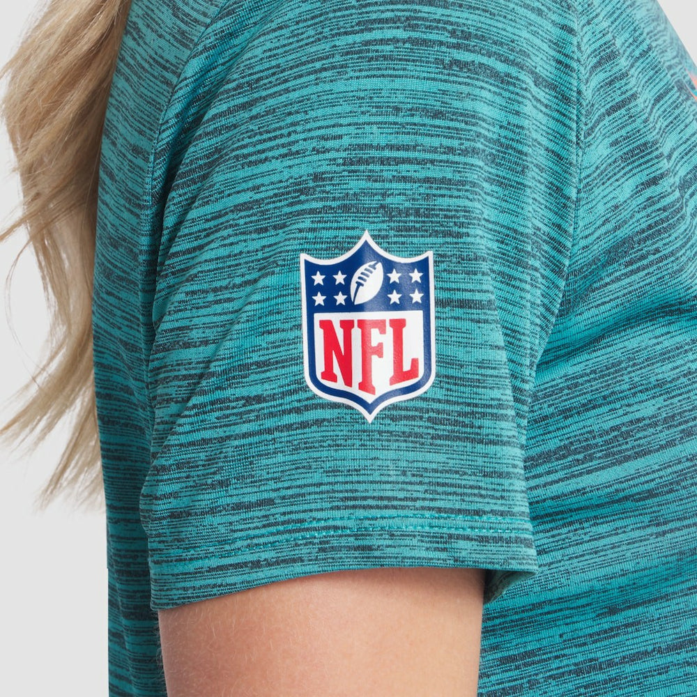 Nike Miami Dolphins Women's 2025 Rivalries Collection Sideline Velocity Dri-FIT T-Shirt Turbo Green