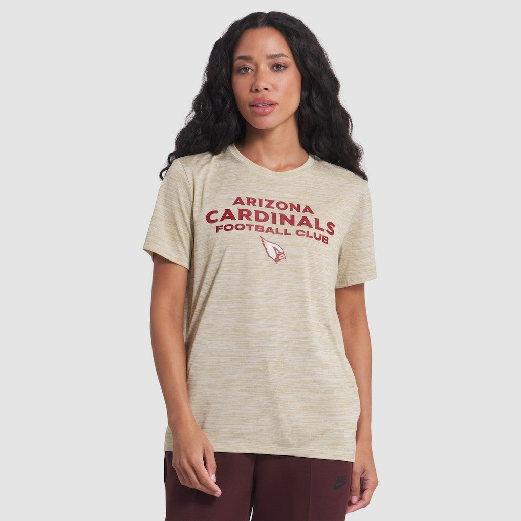 Nike Arizona Cardinals Women's 2025 Rivalries Collection Sideline Velocity Dri-FIT T-Shirt Natural