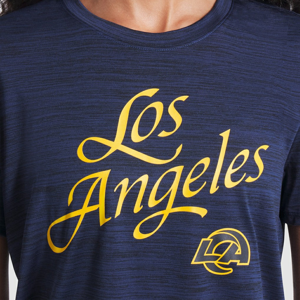 Nike Los Angeles Rams Women's 2025 Rivalries Collection Sideline Velocity Dri-FIT T-Shirt Midnight Blue