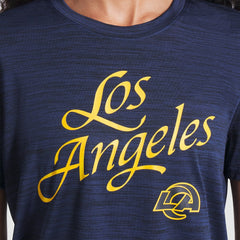 Nike Los Angeles Rams Women's 2025 Rivalries Collection Sideline Velocity Dri-FIT T-Shirt Midnight Blue