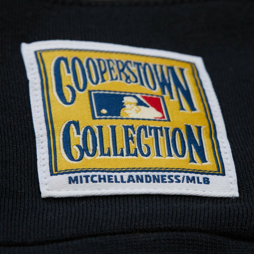 Atlanta Braves Mitchell & Ness Women's Cooperstown Collection Blocked Fleece Pullover Sweatshirt- Red/Black - Mitchell & Ness Discount