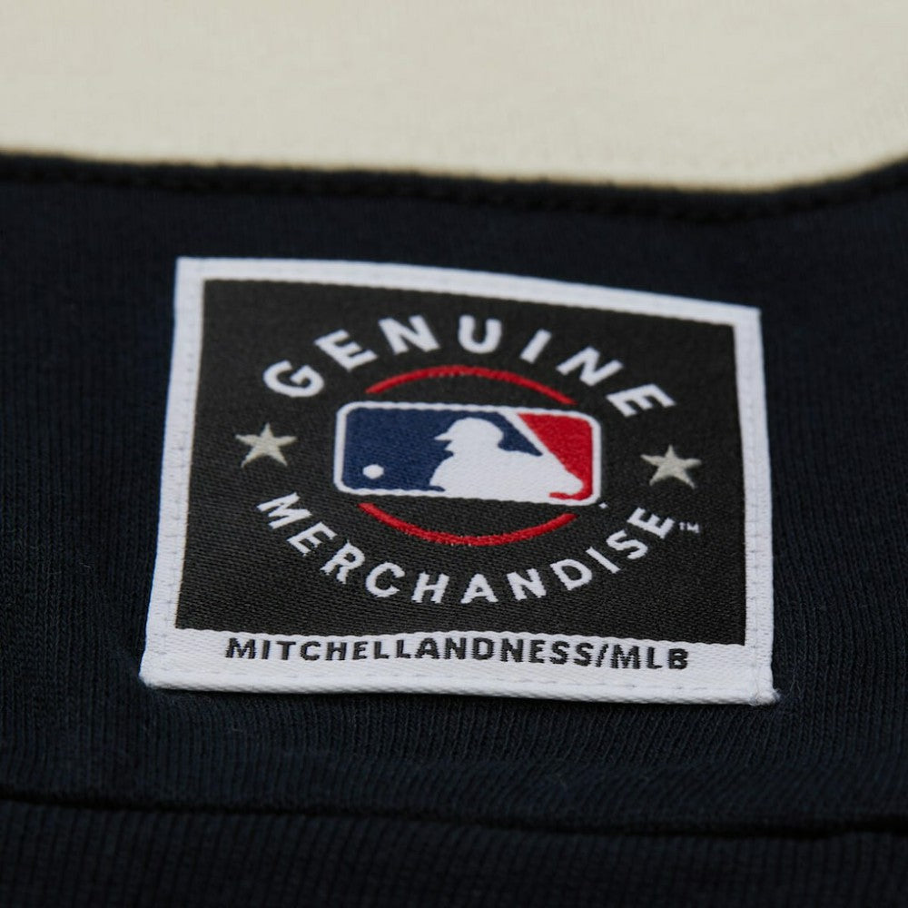 Minnesota Twins Mitchell & Ness Women's Cooperstown Collection Blocked Fleece Pullover Sweatshirt- Navy/Black - Mitchell & Ness Sale