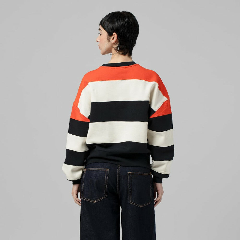Houston Astros Mitchell & Ness Women's Cooperstown Collection Blocked Fleece Pullover Sweatshirt- Orange/Black - Mitchell & Ness Online