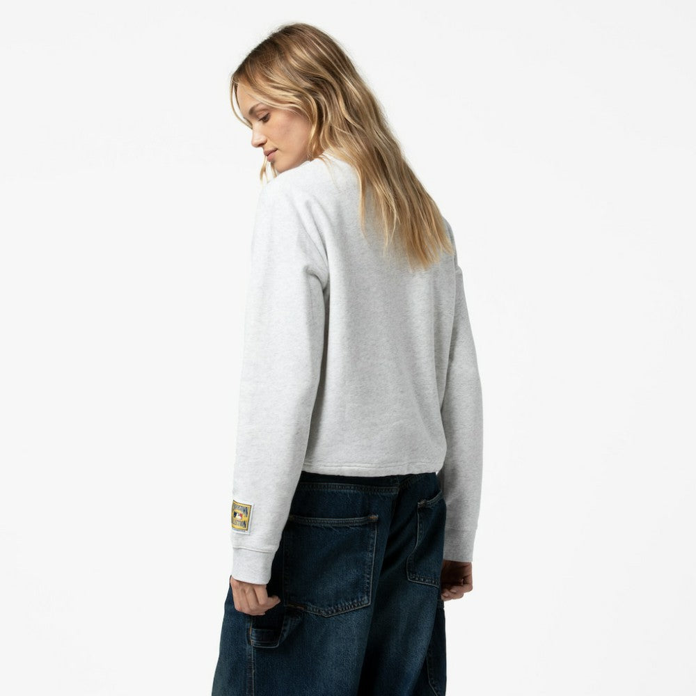 Boston Red Sox Mitchell & Ness Women's Cropped Toggle Pullover Sweatshirt - Heather Gray - Mitchell & Ness Online
