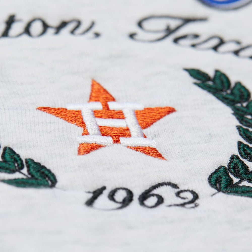 Houston Astros Mitchell & Ness Women's Cropped Toggle Pullover Sweatshirt - Heather Gray - Mitchell & Ness Online