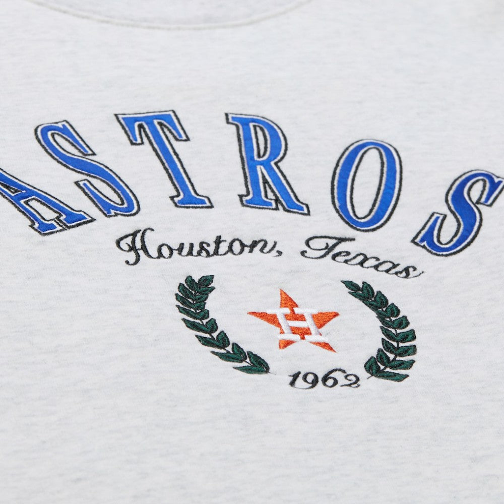Houston Astros Mitchell & Ness Women's Cropped Toggle Pullover Sweatshirt - Heather Gray - Mitchell & Ness Online