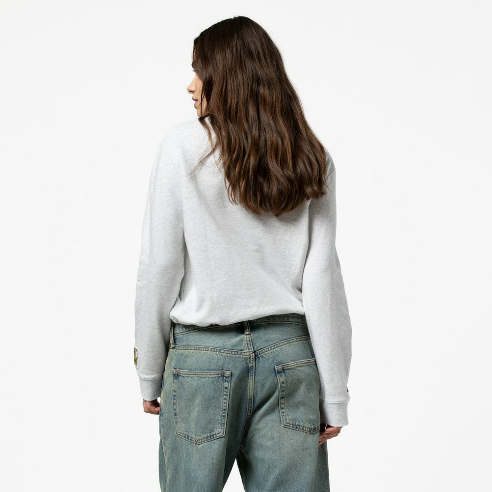 Los Angeles Dodgers Mitchell & Ness Women's Cropped Toggle Pullover Sweatshirt - Heather Gray - Mitchell & Ness Lifestyle