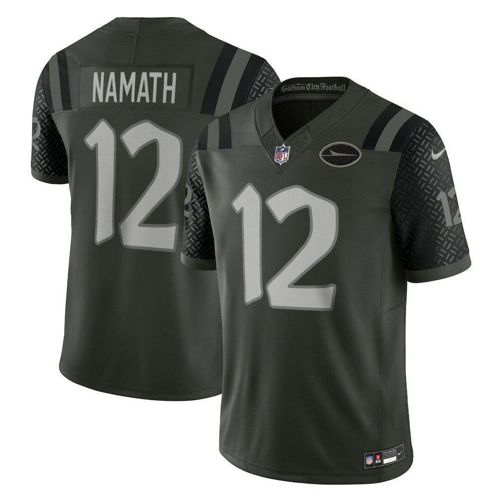 Nike Joe Namath New York Jets 2025 Rivalries Collection Retired Player Limited Jersey Gotham Green