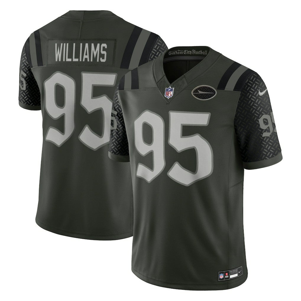 Nike Quinnen Williams New York Jets 2025 Rivalries Collection Limited Jersey Gotham Green