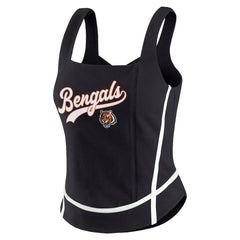 Cincinnati Bengals WEAR by Erin Andrews Women's Square Neck Tank Top Black