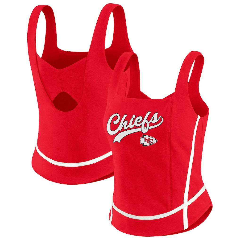 Kansas City Chiefs WEAR by Erin Andrews Women's Square Neck Tank Top Red