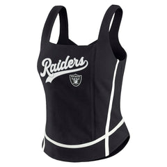 Las Vegas Raiders WEAR by Erin Andrews Women's Square Neck Tank Top Black
