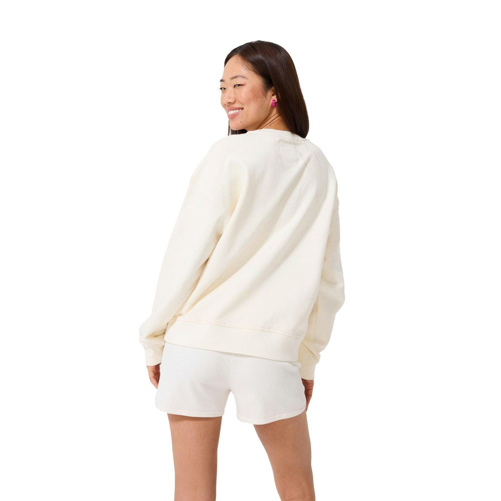 New York Mets Terez Women's Technicolor  Oversized Pullover Sweatshirt - Cream - MLB Online