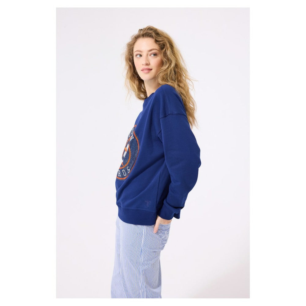 Houston Astros Terez Women's Oversized Gemstone Logo Sweatshirt - Navy - MLB Online