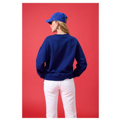 Chicago Cubs Terez Women's Oversized Gemstone Logo Sweatshirt - Navy - MLB on Sale
