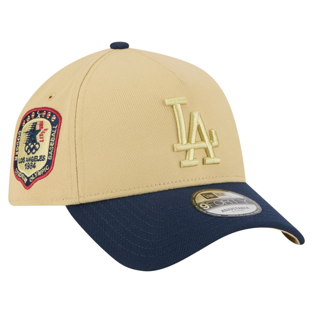 Los Angeles Dodgers x The Heritage Collection New Era LA84 Summer Olympics 9FORTY Adjustable Hat - Gold/Navy - New Era Lifestyle