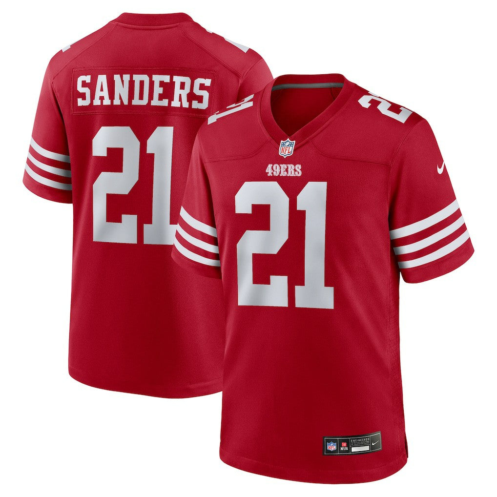 Nike Deion Sanders San Francisco 49ers Team Retired Player Game Jersey Scarlet