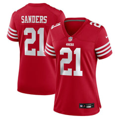 Nike Deion Sanders San Francisco 49ers Women's Retired Player Game Jersey Scarlet