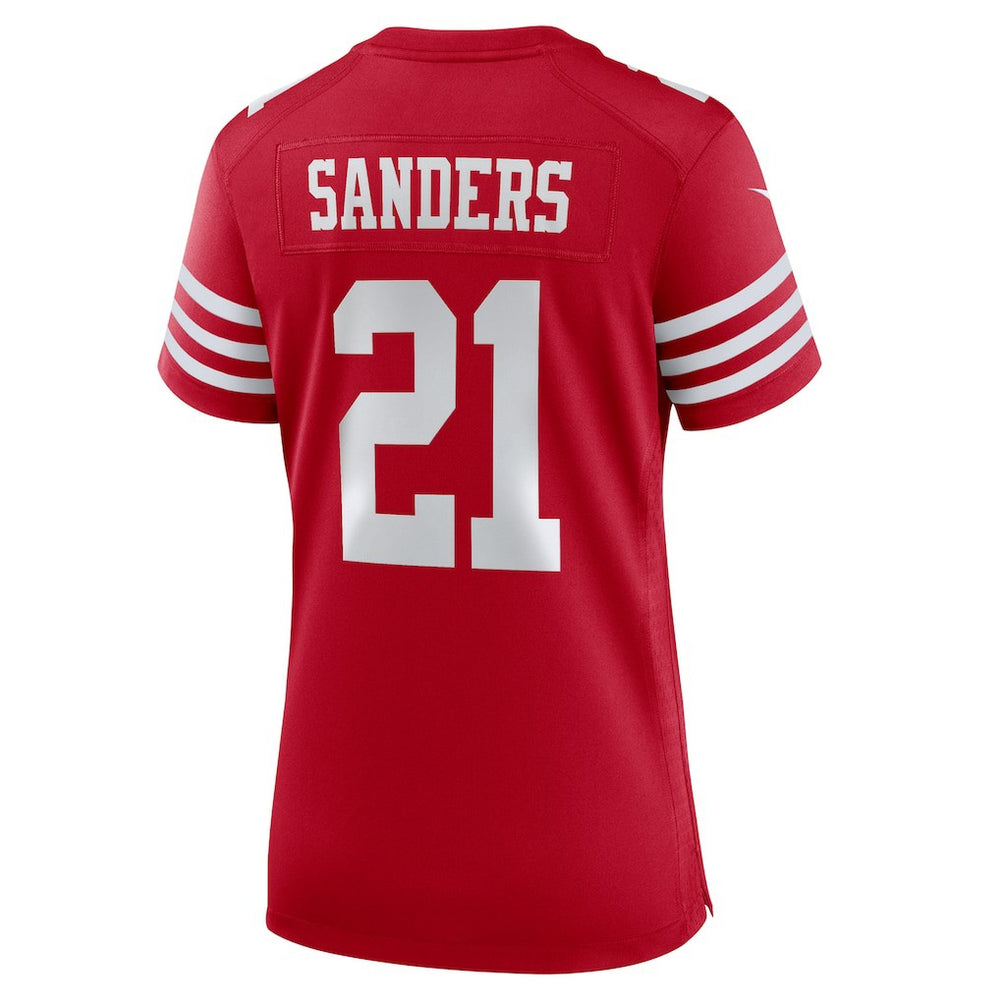 Nike Deion Sanders San Francisco 49ers Women's Retired Player Game Jersey Scarlet