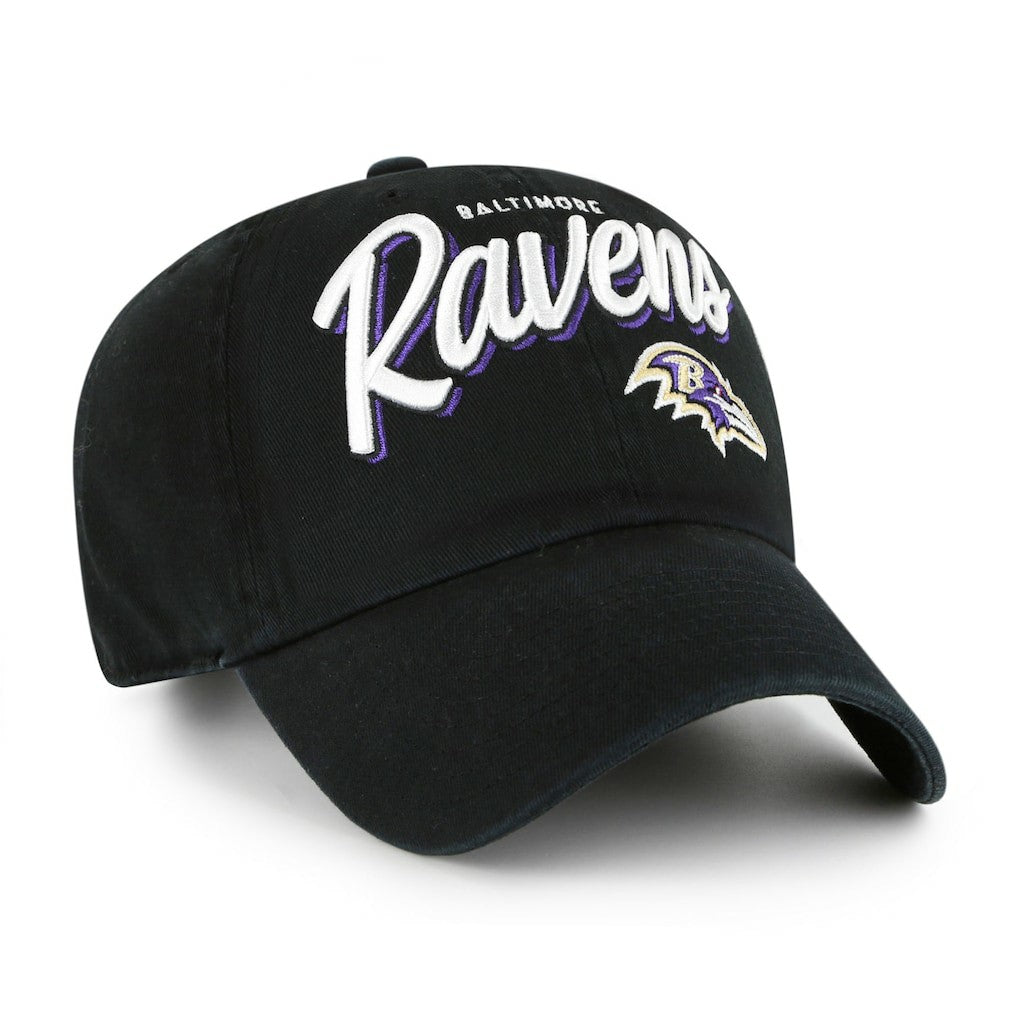 47 brand Baltimore Ravens '47 Women's Ariana Clean Up Adjustable Hat Black