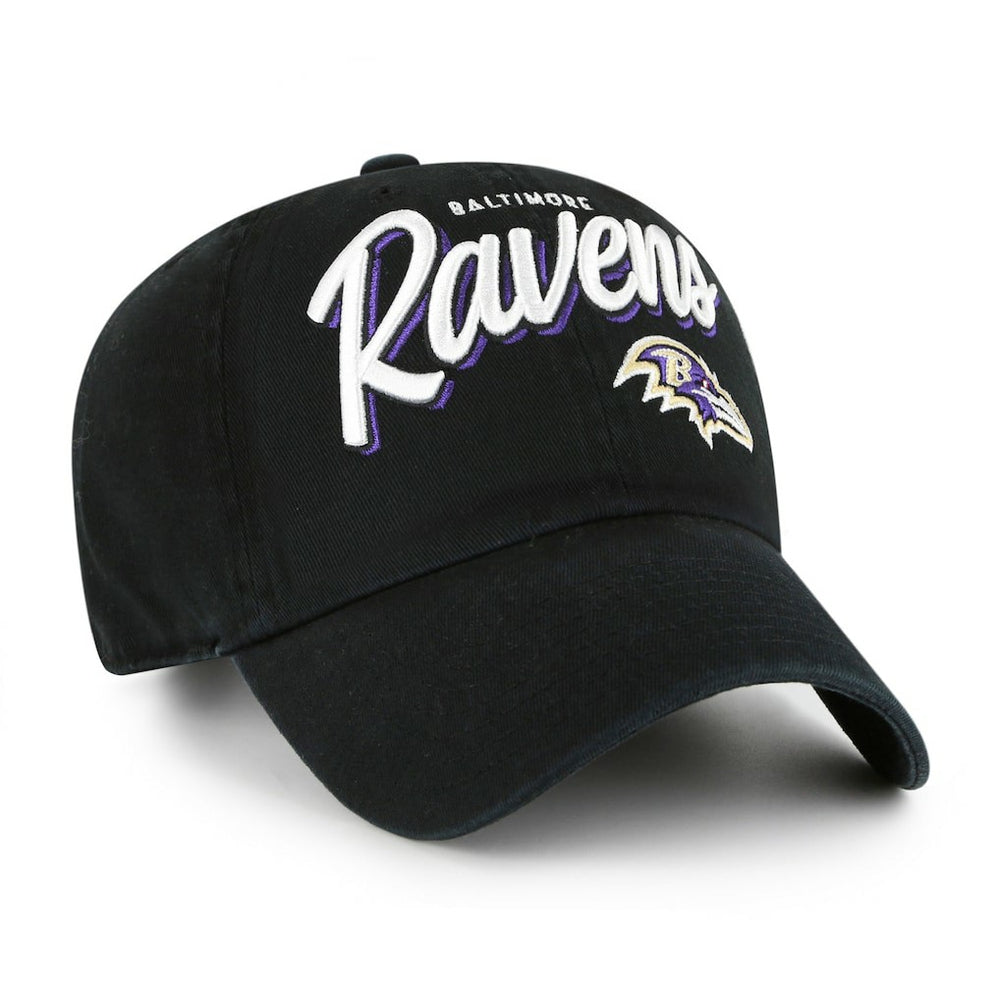 47 brand Baltimore Ravens '47 Women's Ariana Clean Up Adjustable Hat Black