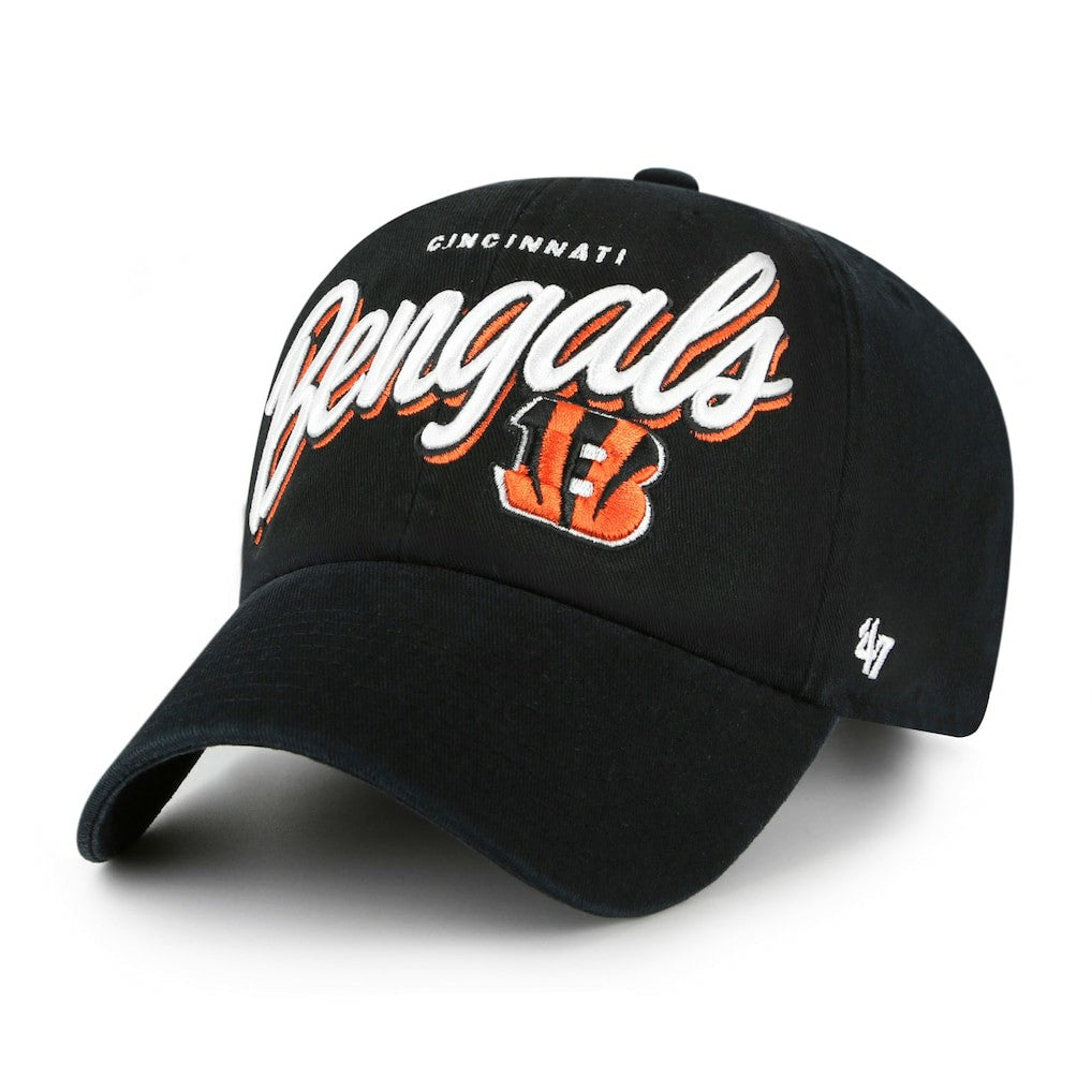 47 brand Cincinnati Bengals '47 Women's Ariana Clean Up Adjustable Hat Black