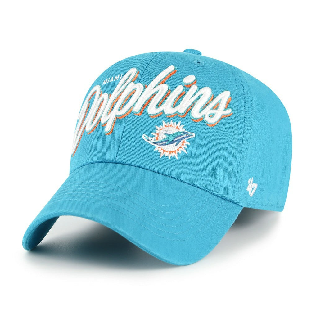 47 brand Miami Dolphins '47 Women's Ariana Clean Up Adjustable Hat Aqua