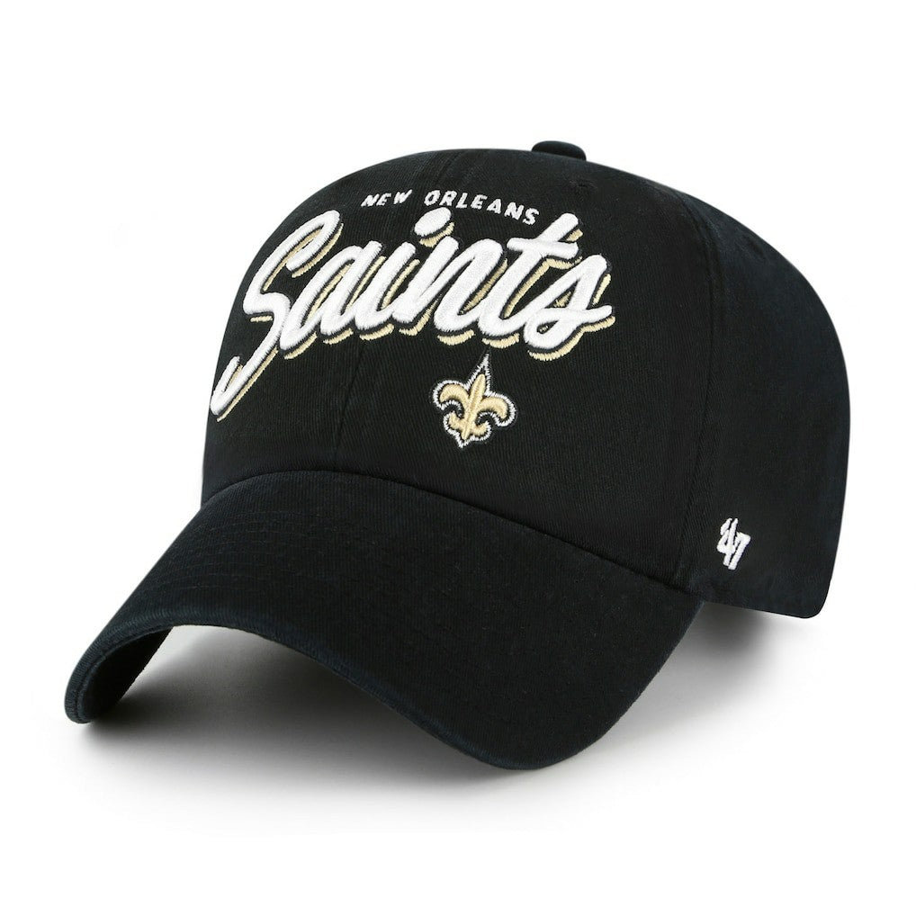 47 brand New Orleans Saints '47 Women's Ariana Clean Up Adjustable Hat Black
