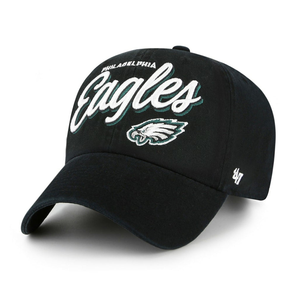 47 brand Philadelphia Eagles '47 Women's Ariana Clean Up Adjustable Hat Black